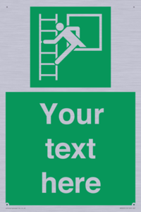 Custom Emergency Escape Ladder Sign